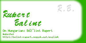 rupert balint business card